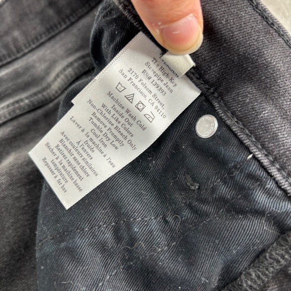 Everlane High Key Stovepipe Jeans Black Cotton High Rise Women's size 29 - Picture 8 of 11